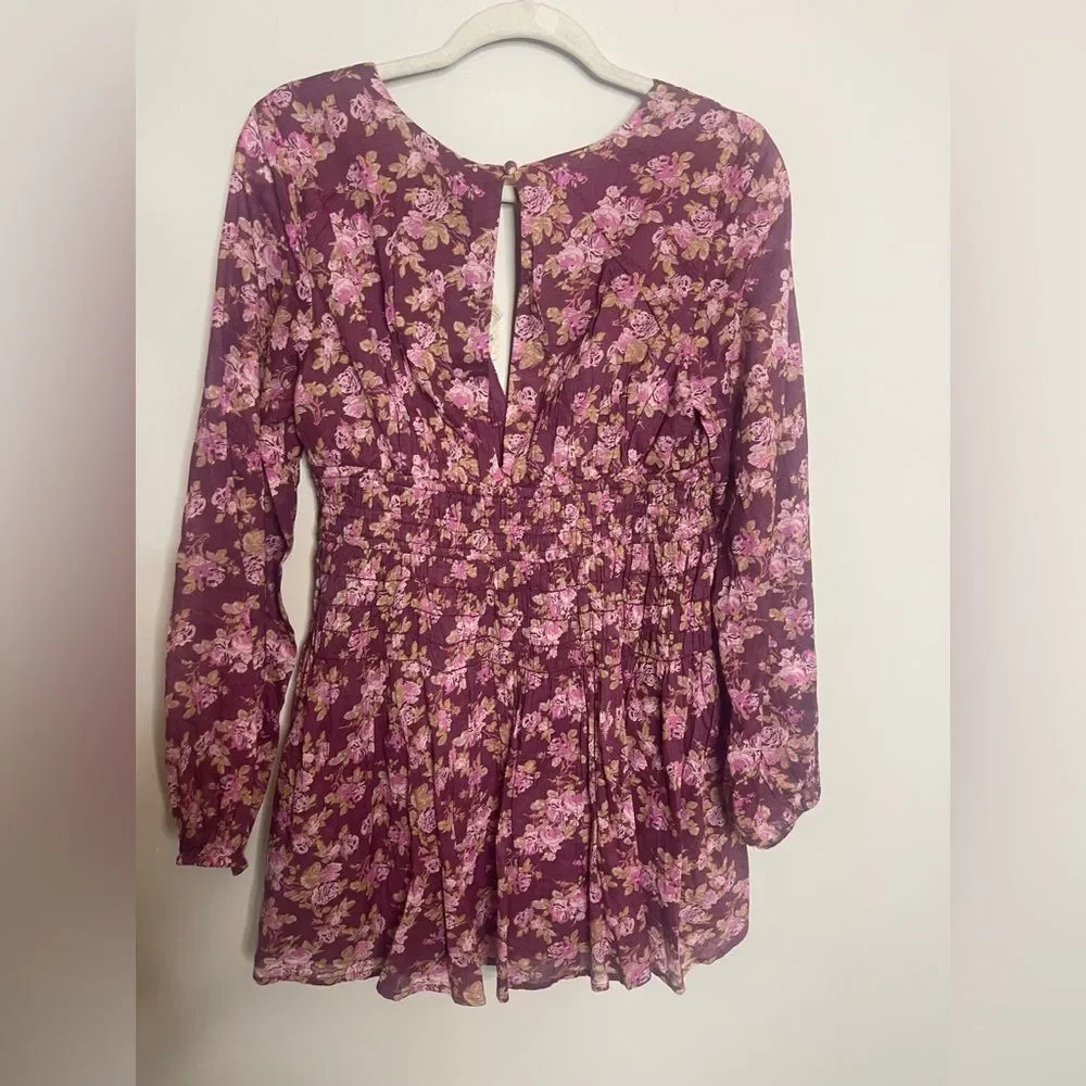 Free People Keep You Mine Printed Mini Dress NWT